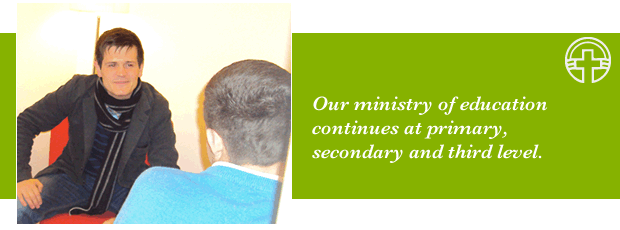 Our ministry of education continues at primary, secondary and third level. 