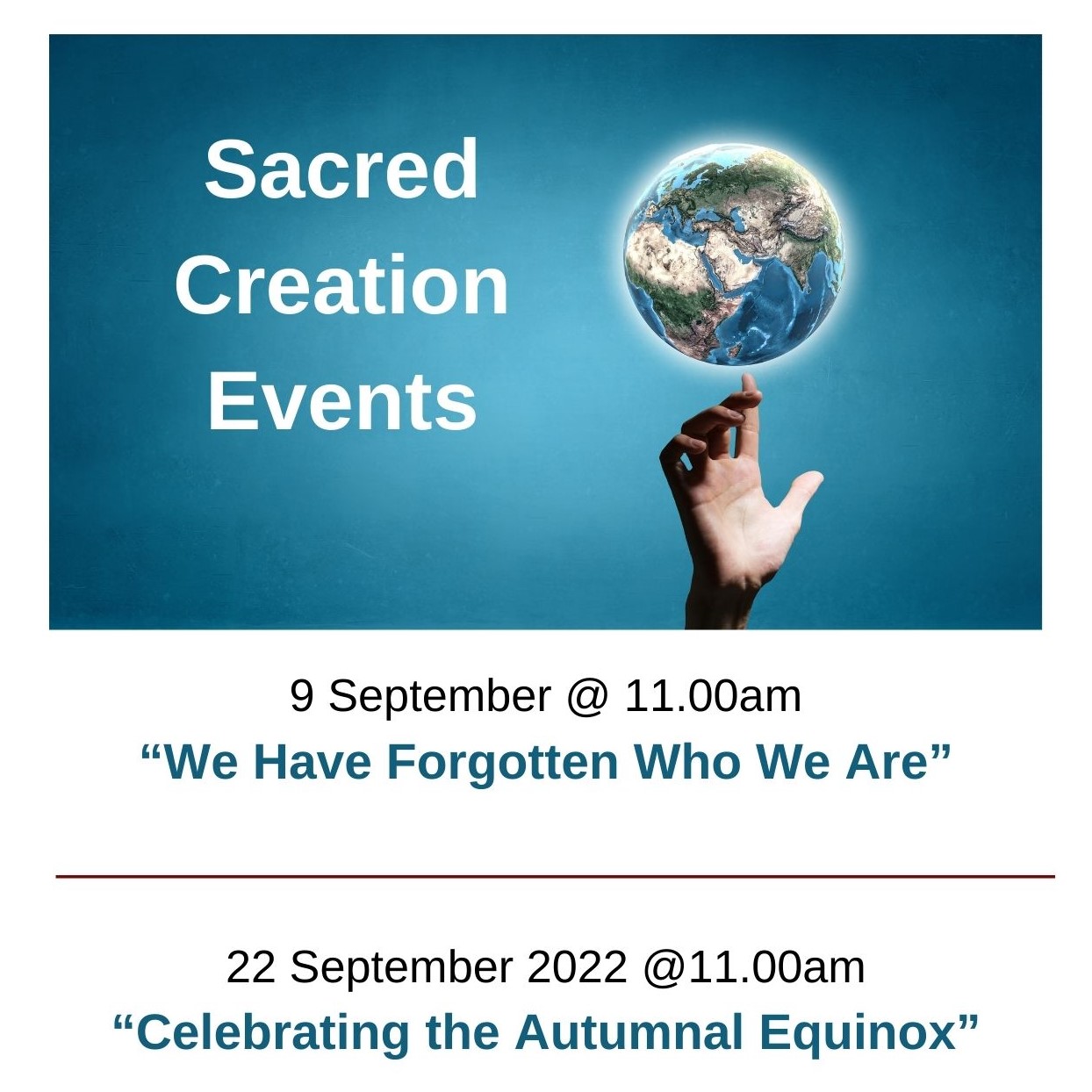 Season of Creation: 1 Sept – 4 Oct 2022